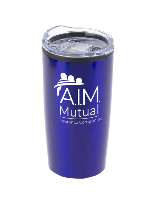 Olympus Blue 20 oz Tumbler w/A.I.M. Mutual Logo