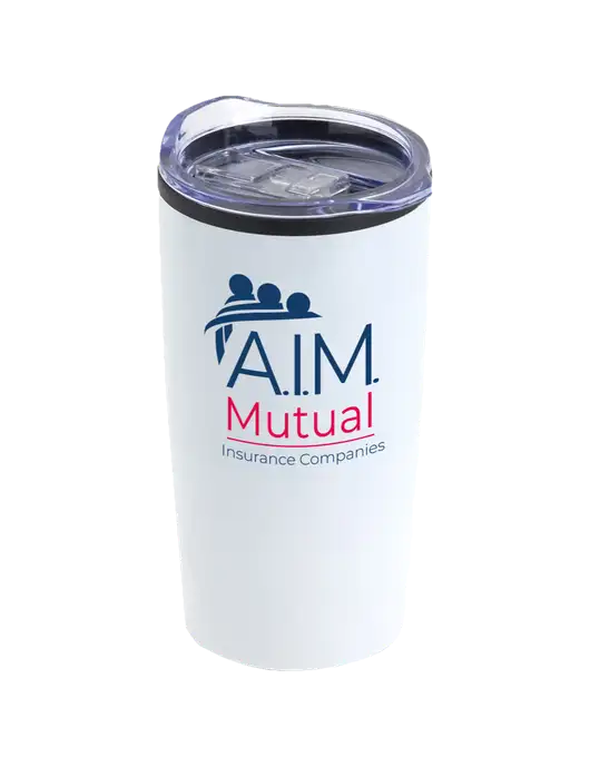Olympus White 20 oz Tumbler w/A.I.M. Mutual Logo