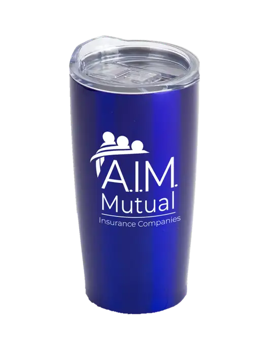 Society Blue 20 oz Insulated Tumbler w/A.I.M. Mutual Logo