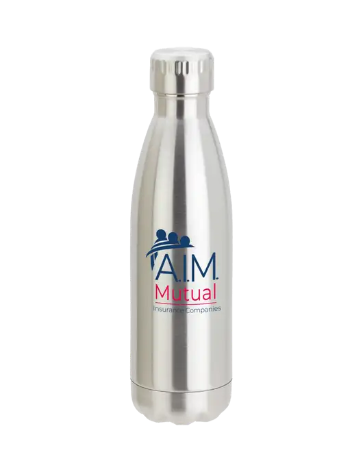 City Go Silver 17 oz Insulated Bottle w/A.I.M. Mutual Logo
