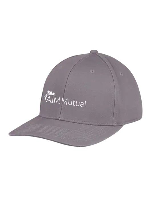 Premium Modern Structured Twill Charcoal Snapback Cap w/A.I.M. Mutual Logo