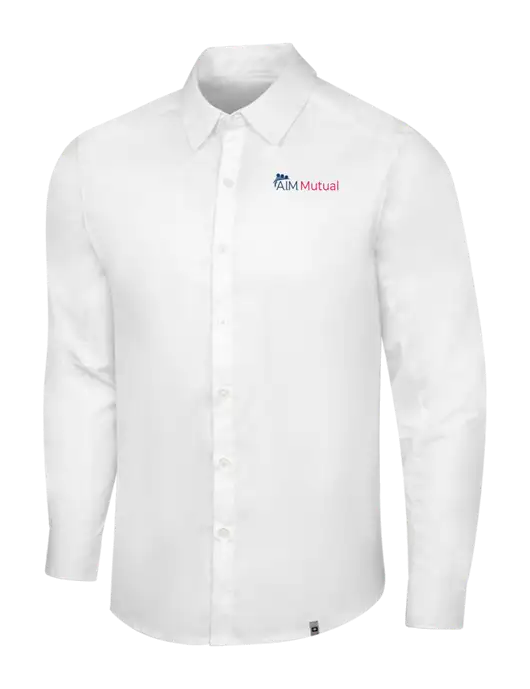 OGIO White Commuter Woven Shirt w/A.I.M. Mutual Logo