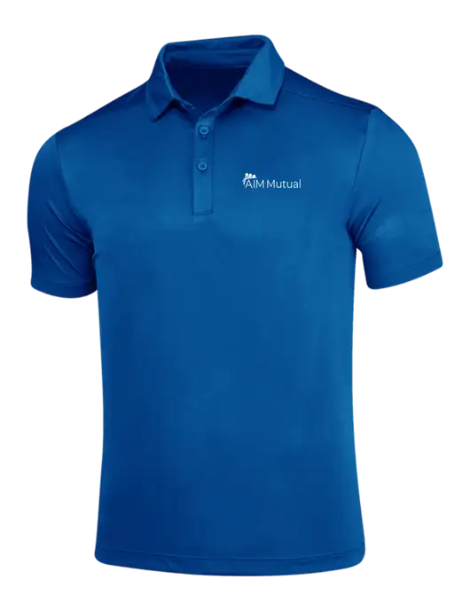 True Royal Posi-UV Pro Polo w/A.I.M. Mutual Logo