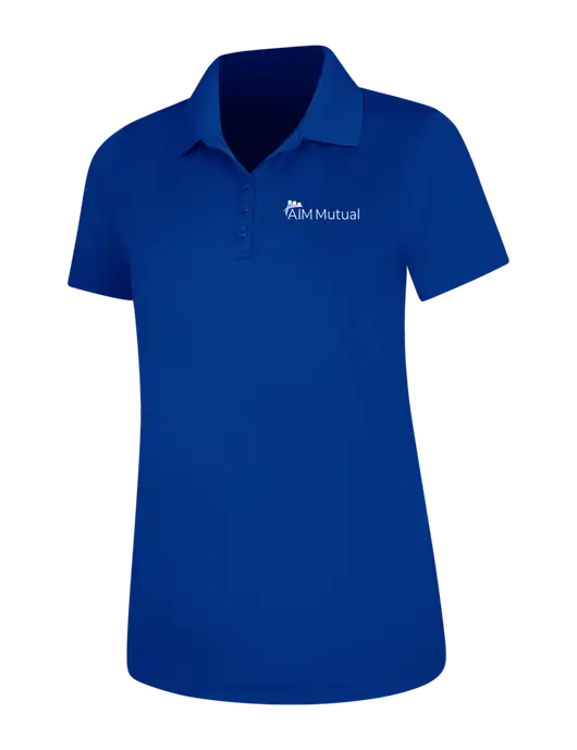 Dark Royal Womens Dry Zone UV Mesh Polo w/A.I.M. Mutual Logo