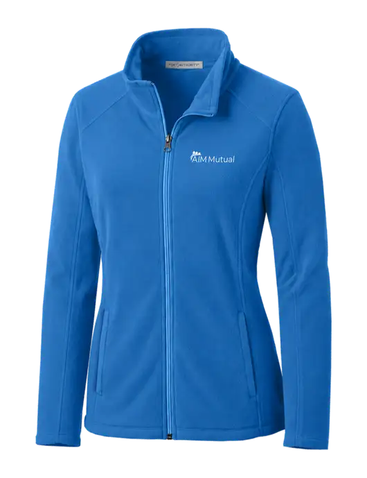 Light Royal Womens Microfleece Jacket w/A.I.M. Mutual Logo