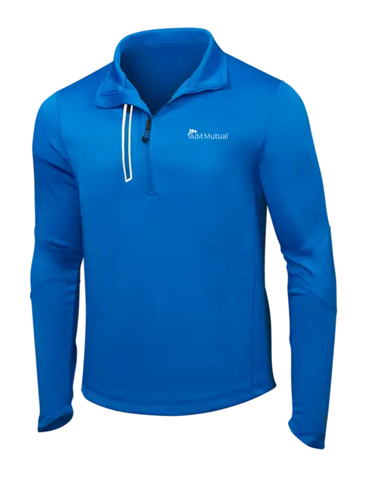 OGIO Electric Blue Endurance Fulcrum 1/4 Zip w/A.I.M. Mutual Logo
