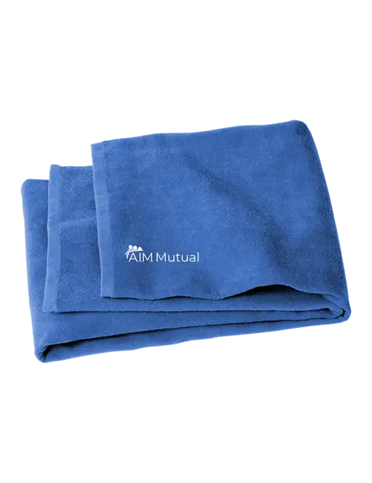 Royal Beach Towel w/A.I.M. Mutual Logo