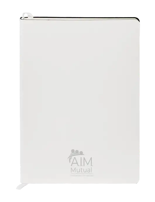Fabrizio White Soft Cover 5.75 x 8.125 Journal w/A.I.M. Mutual Logo