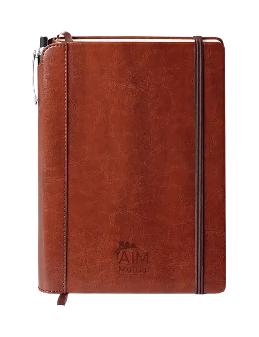 Fabrizio Brown Journal 6.375 x 8.375 Combo w/A.I.M. Mutual Logo