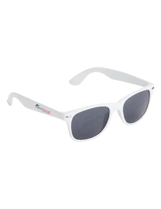 Daytona White Sunglasses w/A.I.M. Mutual Logo