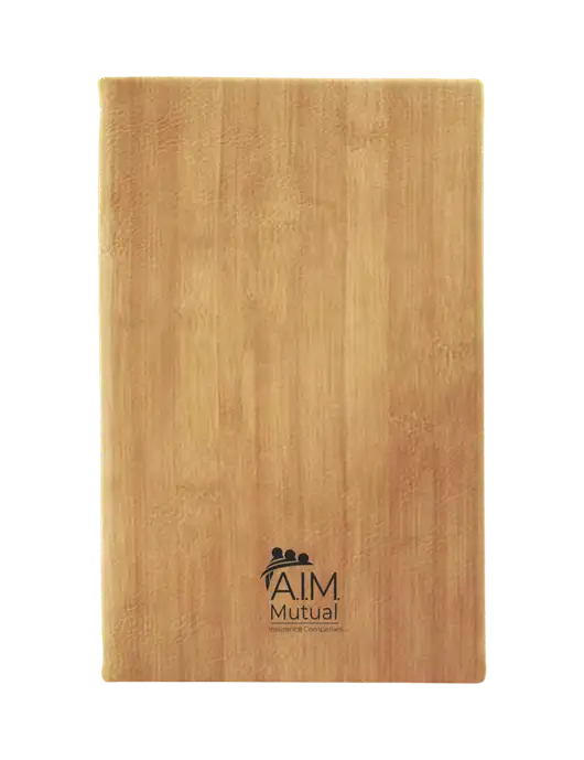 Bamboo Leatherette 5.25 x 8.25 Journal w/A.I.M. Mutual Logo