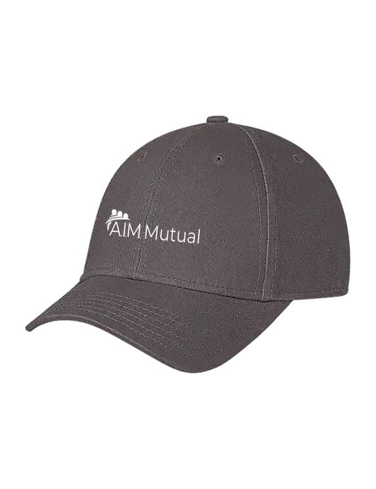 Medium Dark Grey Structured Soft Snap Closure Hook & Loop Cap w/A.I.M. Mutual Logo