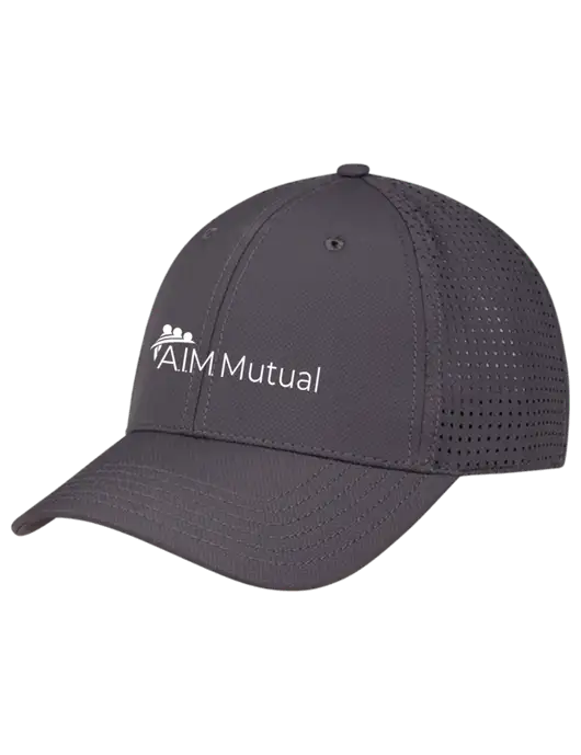 Charcoal Performance Stretchable Cap Hook & Loop w/A.I.M. Mutual Logo