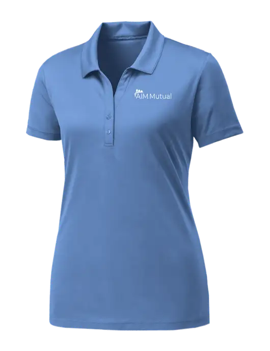 Womens Carolina Blue PosiCharge Competitor Polo w/A.I.M. Mutual Logo