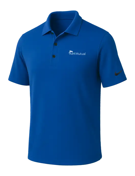 NIKE Dark Royal Dri-Fit Micro Pique Polo w/A.I.M. Mutual Logo