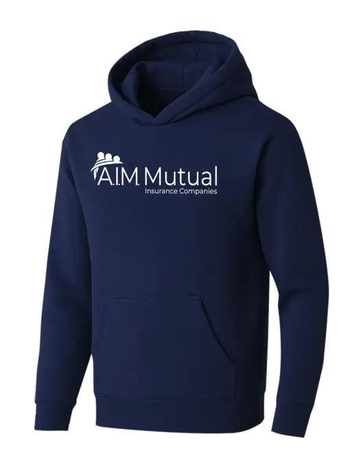 BELLA+CANVAS Navy Sponge Fleece Pullover Hoodie w/A.I.M. Mutual Logo