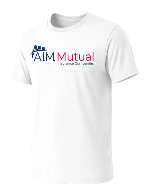 BELLA+CANVAS White Blend CVC Short Sleeve Tee w/A.I.M. Mutual Logo