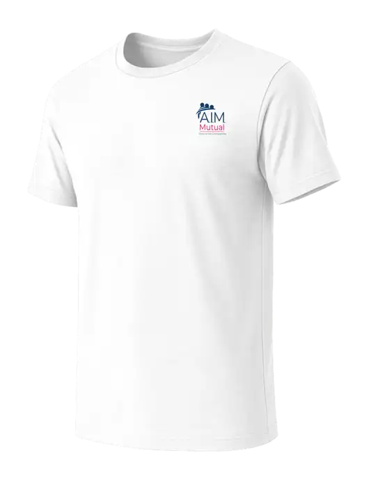 BELLA+CANVAS White Blend CVC Short Sleeve Tee w/A.I.M. Mutual Logo