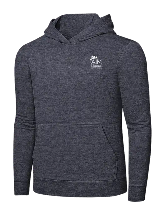 Heather Navy 7.8 oz Ring Spun Hooded Sweatshirt w/A.I.M. Mutual Logo