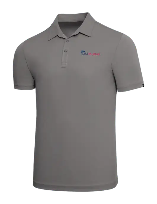TravisMathew Grey Solid Oceanside Polo w/A.I.M. Mutual Logo