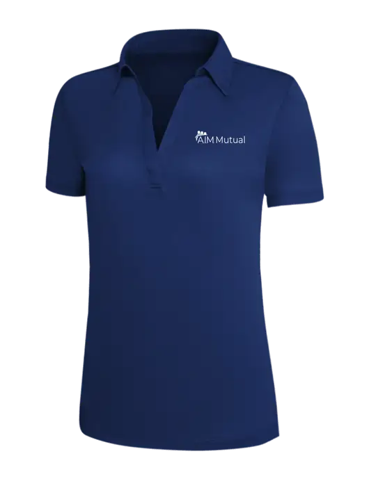 Dark Royal Silk Touch Womens Performance Polo w/A.I.M. Mutual Logo