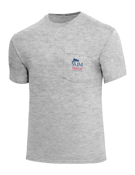 Core Blend Light Grey Heather Pocket T-Shirt w/A.I.M. Mutual Logo