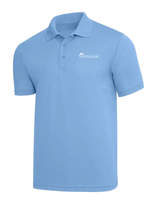 Light Royal Heather PosiCharge RacerMesh Polo w/A.I.M. Mutual Logo