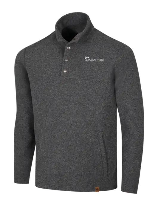 Russell Outdoors Dark Grey Heather Basin Snap Pullover w/A.I.M. Mutual Logo