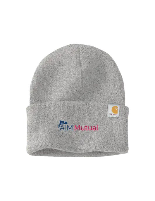Carhartt Light Grey Heather Watch Cap 2.0 w/A.I.M. Mutual Logo