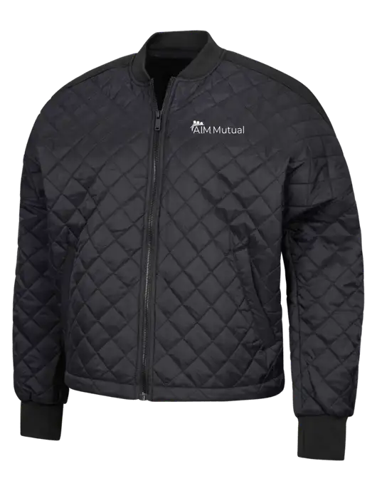 Mercer+Mettle Black Womens Boxy Quilted Jacket w/A.I.M. Mutual Logo