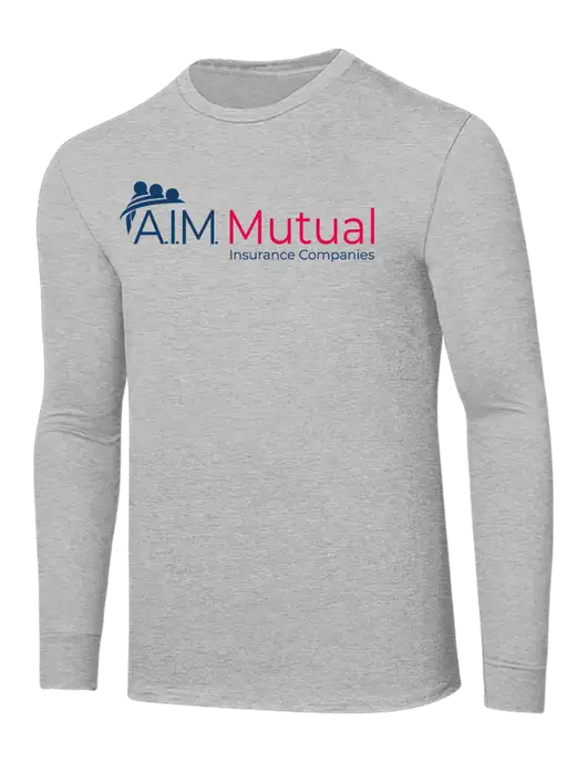 Core Blend Light Grey Heather Long Sleeve Tee w/A.I.M. Mutual Logo