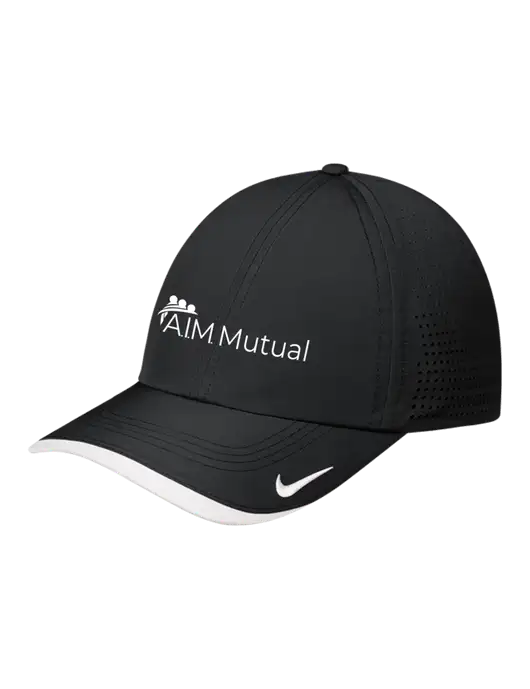 Nike Black/White Dri-FIT Perforated Performance Cap w/A.I.M. Mutual Logo
