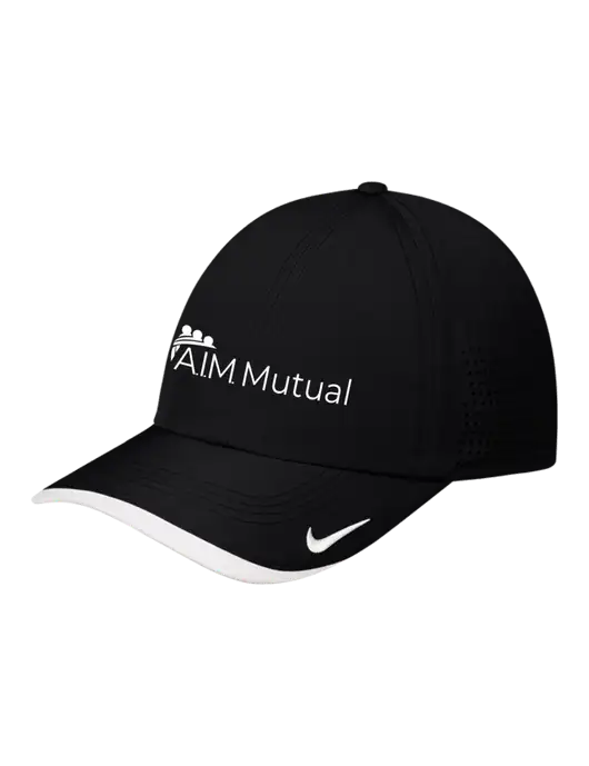 Nike Black/White Dri-FIT Perforated Performance Cap w/A.I.M. Mutual Logo