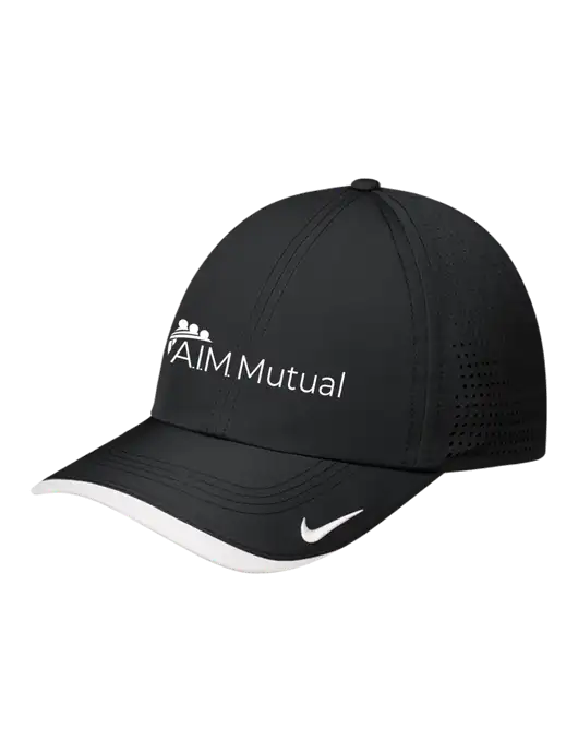 Nike Black/White Dri-FIT Perforated Performance Cap w/A.I.M. Mutual Logo