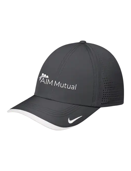 Nike Dark Grey/White Dri-FIT Perforated Performance Cap w/A.I.M. Mutual Logo