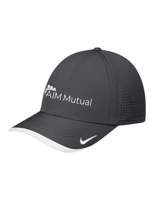 Nike Dark Grey/White Dri-FIT Perforated Performance Cap w/A.I.M. Mutual Logo