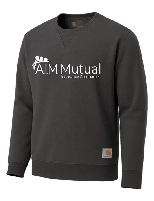 Carhartt Dark Grey Heather Midweight Crewneck Sweatshirt w/A.I.M. Mutual Logo