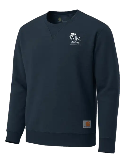 Carhartt Navy Midweight Crewneck Sweatshirt w/A.I.M. Mutual Logo