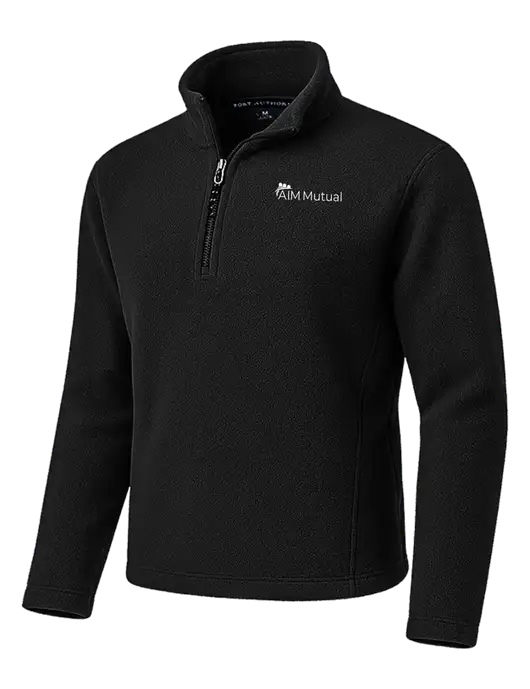 Black Fleece 1/4-Zip Pullover w/A.I.M. Mutual Logo