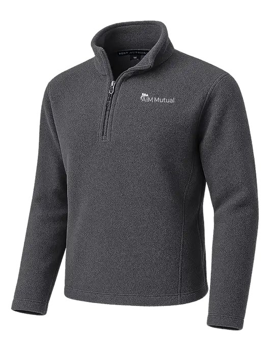 Dark Grey Fleece 1/4-Zip Pullover w/A.I.M. Mutual Logo