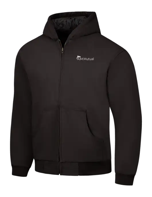 CornerStone Black Duck Cloth Hooded Work Jacket w/A.I.M. Mutual Logo