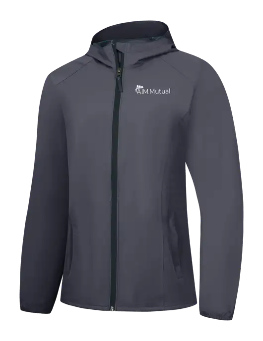 Womens Dark Grey Essential Rain Jacket w/A.I.M. Mutual Logo