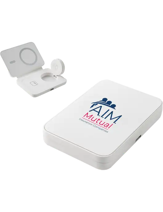 TrioCharge Travel Charging Station w/A.I.M. Mutual Logo