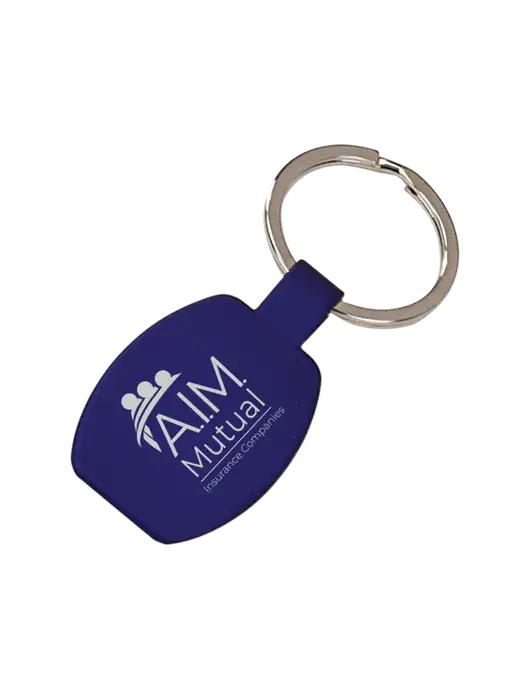 Royal Laserable Rounded Rectangle Keychain w/A.I.M. Mutual Logo