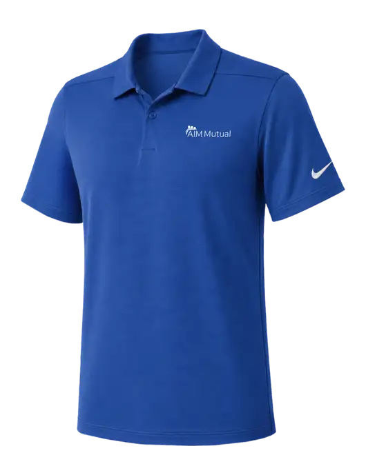 Nike Dark Royal Dry Essential Solid Polo w/A.I.M. Mutual Logo
