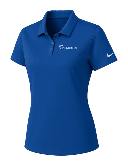 Nike Womens Dark Royal Dry Essential Solid Polo w/A.I.M. Mutual Logo