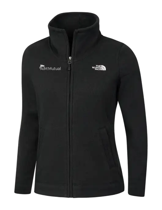 North Face Womens Black Heather Sweater Fleece Jacket w/A.I.M. Mutual Logo