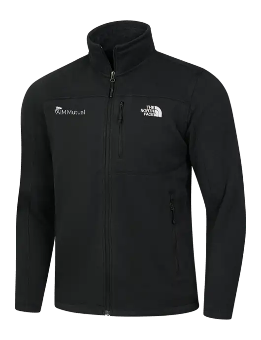 North Face Black Heather Sweater Fleece Jacket w/A.I.M. Mutual Logo