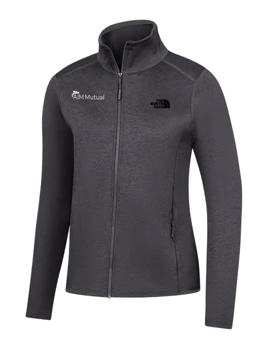The North Face Womens Dark Grey Heather Skyline Full-Zip Fleece Jacket w/A.I.M. Mutual Logo