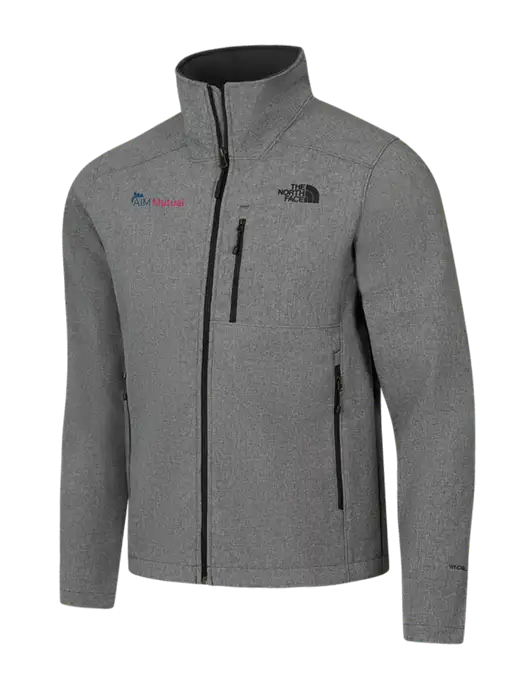 North Face Light Grey Heather Apex Barrier Soft Shell Jacket w/A.I.M. Mutual Logo